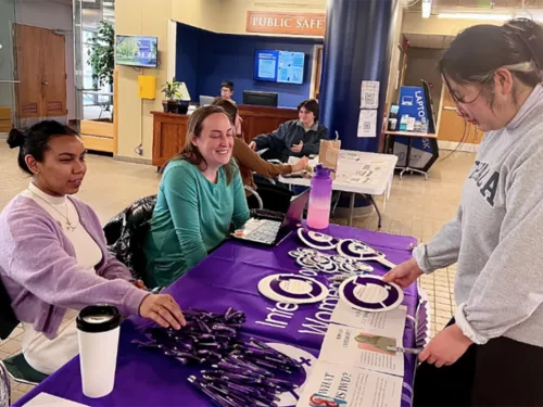 Students sitting at a table