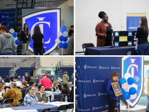 Students at the open house