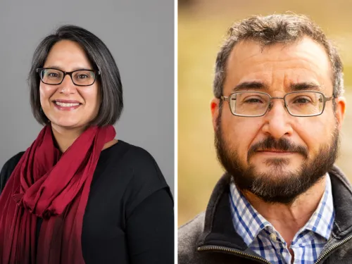 Headshots of Belisa Gonzalez and Luca Maurer