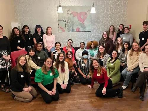 Group of students posing