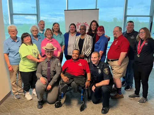 President Cornish with Special Olympians