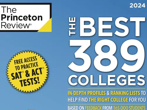 Book cover with title The Best 389 Colleges