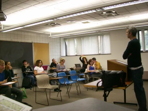 A politics classroom