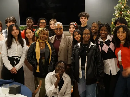 Scholars with President