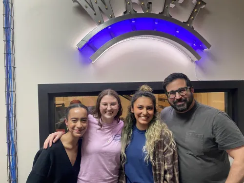 Riley Rhoder, Emily Trage, April Morales, and Raul Palma