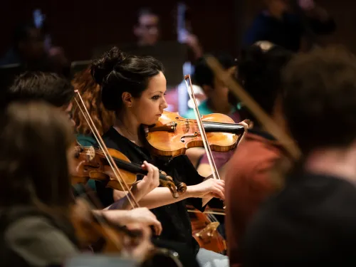 person playing violin