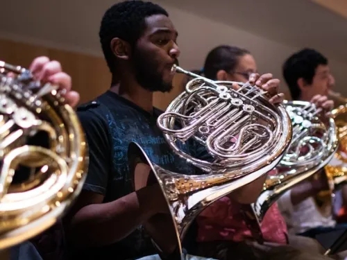 Person playing horn