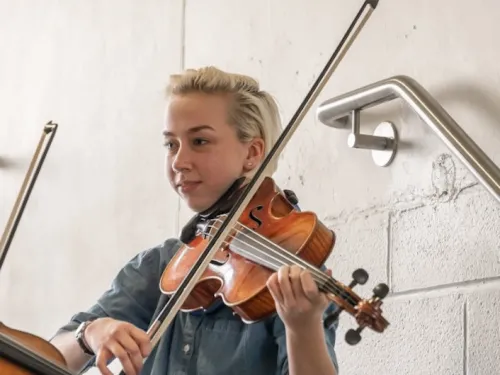 person playing viola