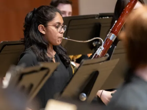 person playing bassoon