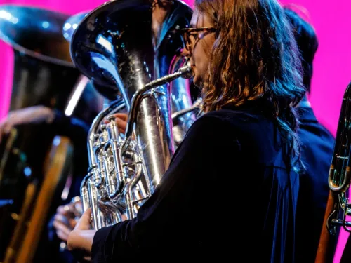 Person playing euphonium 