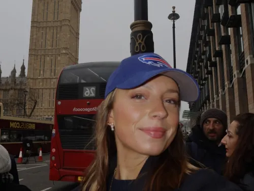 Emily in front of Big Ben