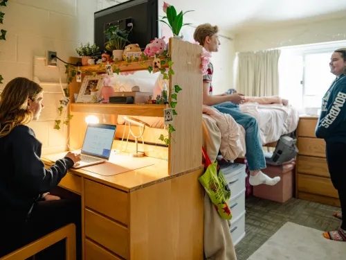 Students enjoying their Residential Life experience at Ithaca College