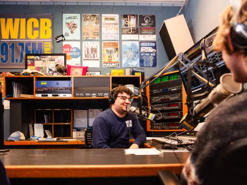 Student at WICB radio station