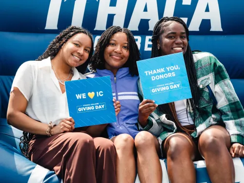 Students celebrating Giving Day