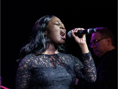 Student singning in an ensemble