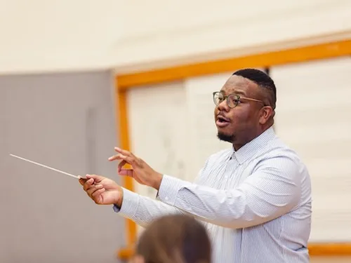 Conducting the choir