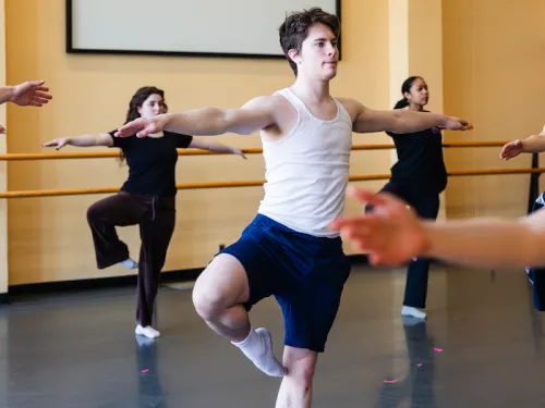 students in a dance class