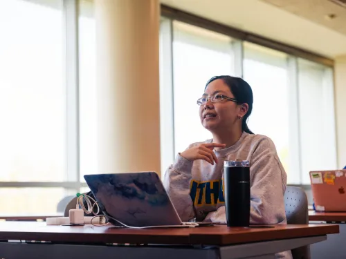 Student in classroom