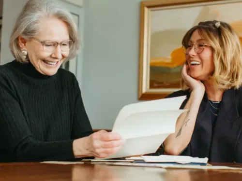 Hari Kern '64 and IC's Ariel Palau '15 talk about what has changed for women since the 1960's. Photo Credit: Erica Baker