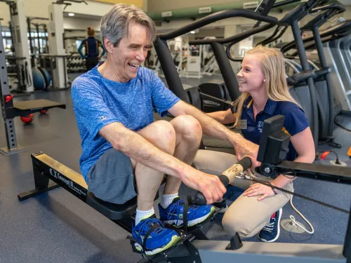 man practices strength and conditioning 