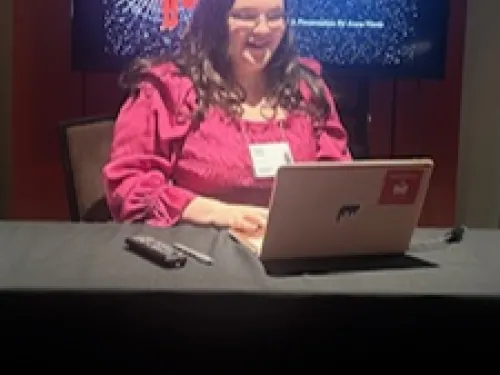 Anna Werts giving a presentati