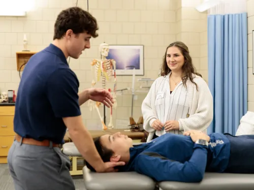 PT students working with performers 