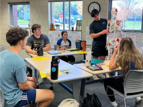 BOCES students learning anatomy