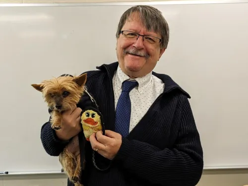 Zenon with his dog Smidgen