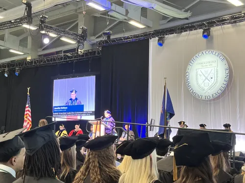 AT Program director, Dr. Jen McKeon gave an opening speach