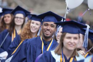 Ithaca College students on commencement day 
