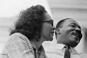 Coretta Scott King with Martin Luther King Jr.
