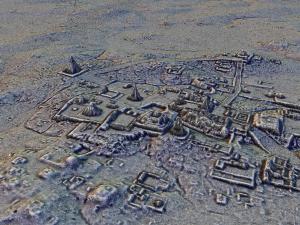 A 3-D scan of an archeological site in Tikal, Guatemala
