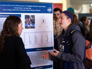 A student presenting at the Whalen Symposium
