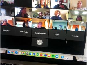 photo of people on virtual conference