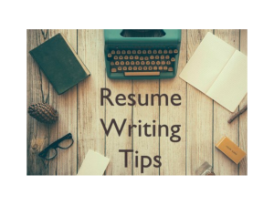 Quick Guide: Resume Writing