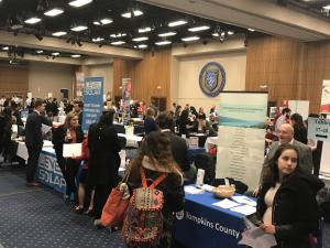 Students attending our on-campus Graduate School Fair