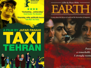 Movie posters of  “Taxi Tehran” and “1947: Earth”