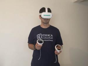 person with VR tech