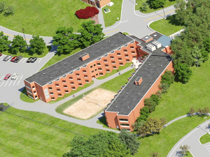 Emerson Hall Aerial View Using IC Campus Map