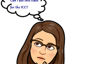 image with thought bubble saying can I use this class for the i c c