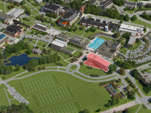 ithaca college map with Peggy Ryan Williams Center highlighted
