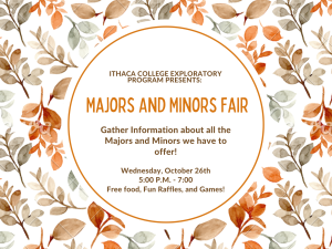 Majors and Minors fair poster image for fall 2022