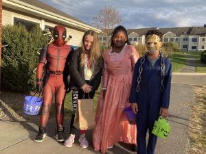 Four trick or treaters