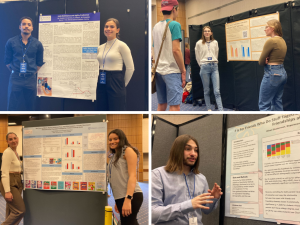 Students presenting posters