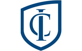 Blue shield with interlocking I and C