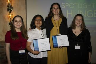 Students honored for their work on hunger