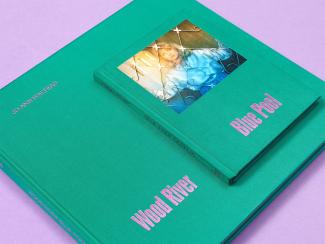 Two teal books