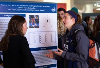 A student presenting at the Whalen Symposium