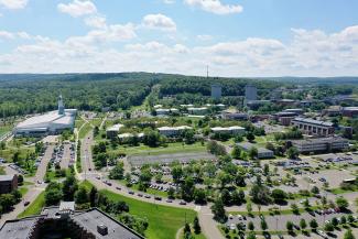 aerial of Ithaca College 