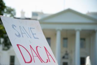Sign reading save DACA